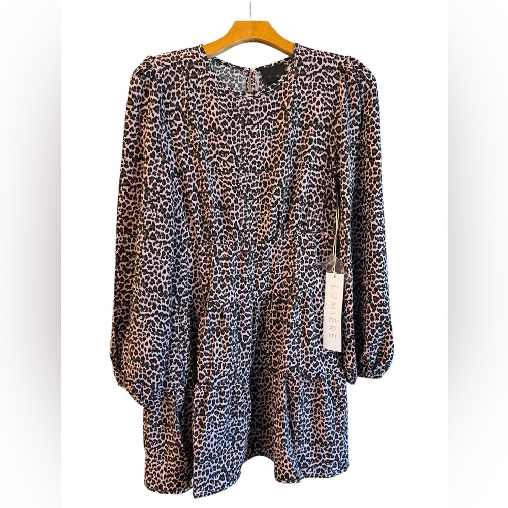 Pink and Black Animal Print Mini Dress 🐾💕